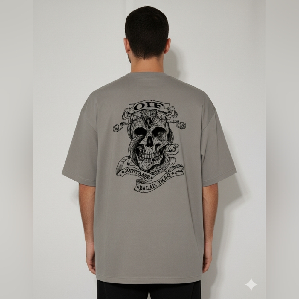 M&M Men's Gray Cool Cotton Skull Graphic Short Sleeve T-Shirt Size 2XL EUC - Picture 6 of 7